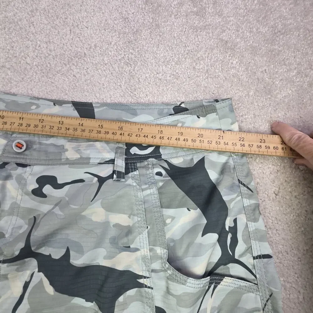 AFTCO Camo Boardshorts Mens 42 Blue Green Unlined Swim Shorts